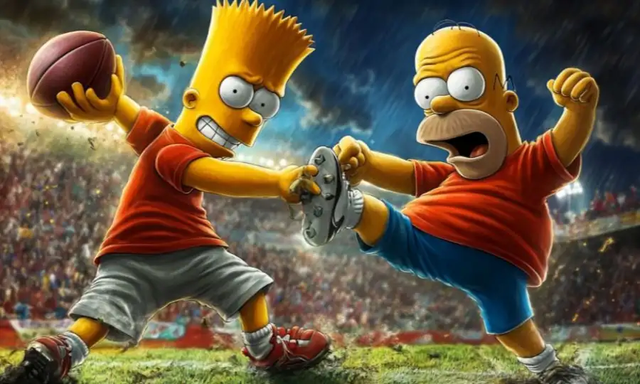 Before animated character fight scene